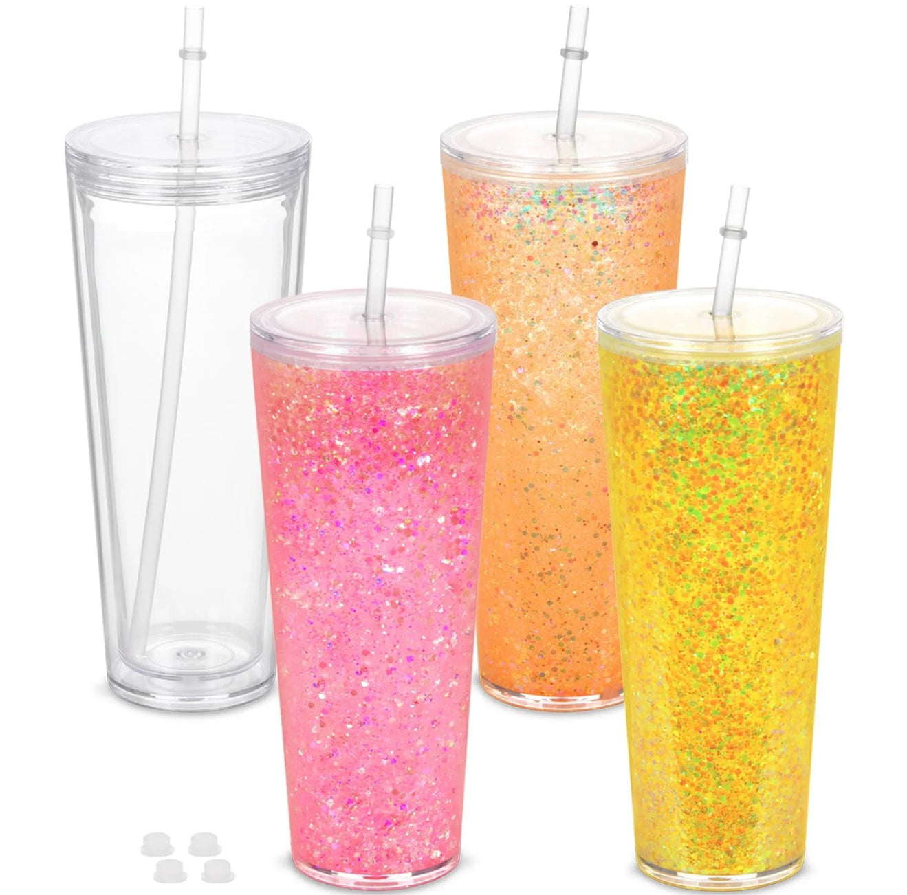 24oz Acrylic Customizable Glitter Cup